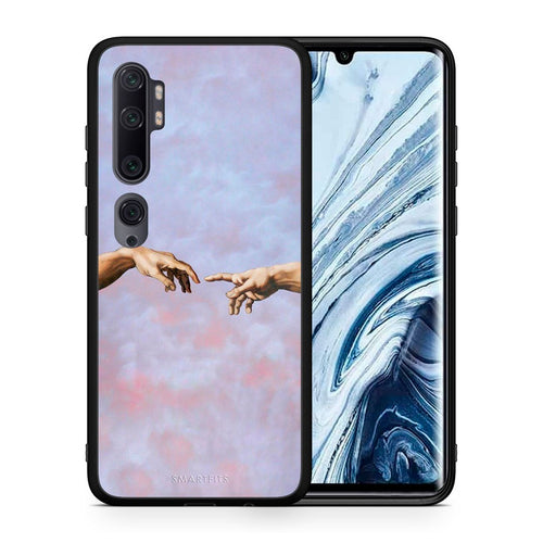 Θήκη Xiaomi Mi Note 10 Pro Adam Hand από τη Smartfits με σχέδιο στο πίσω μέρος και μαύρο περίβλημα | Xiaomi Mi Note 10 Pro Adam Hand case with colorful back and black bezels