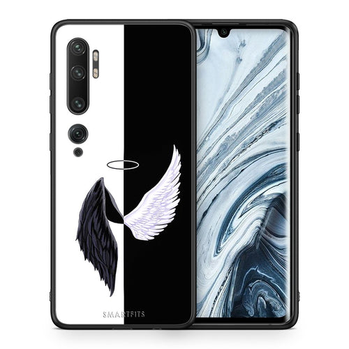 Θήκη Xiaomi Mi Note 10 Pro Angels Demons από τη Smartfits με σχέδιο στο πίσω μέρος και μαύρο περίβλημα | Xiaomi Mi Note 10 Pro Angels Demons case with colorful back and black bezels