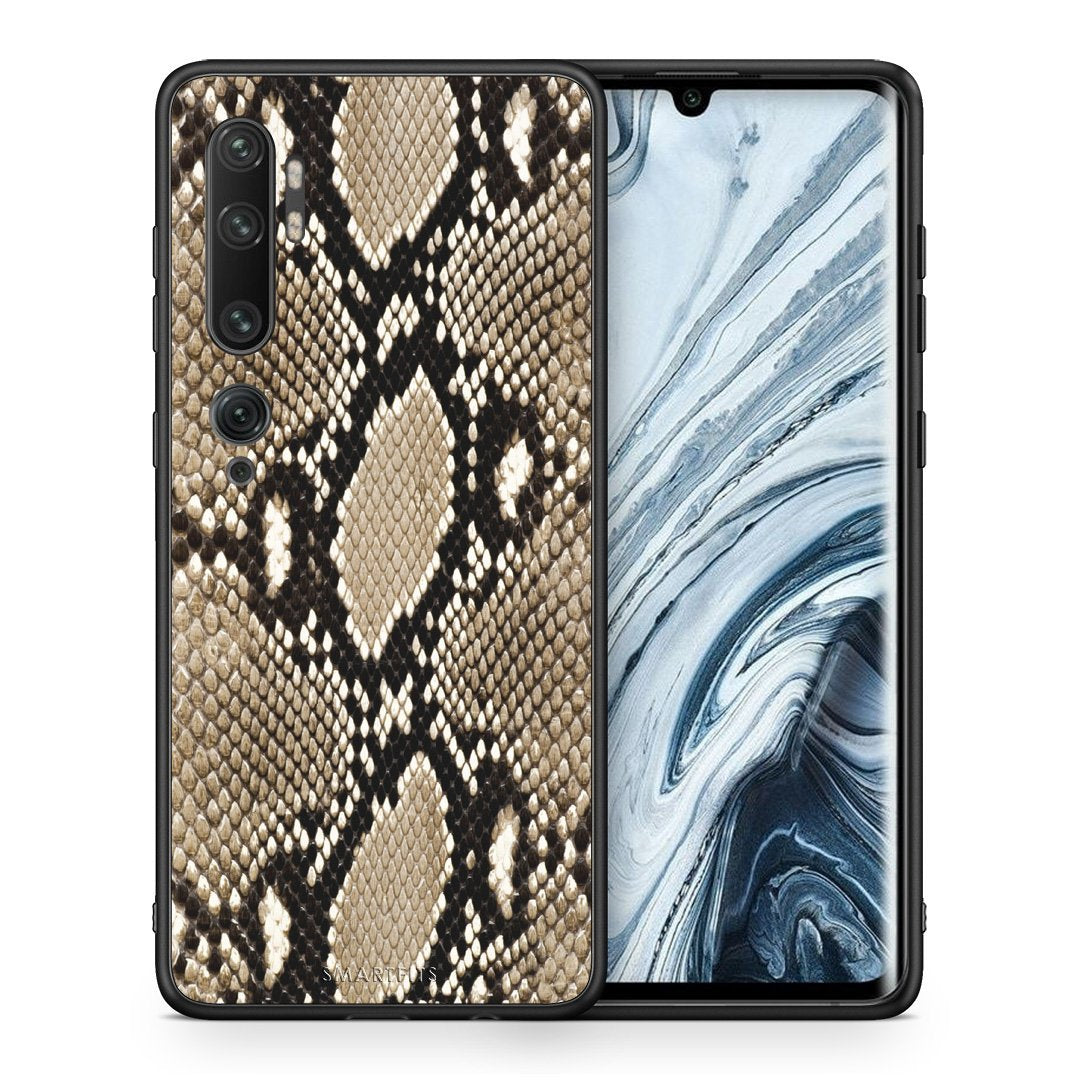 Θήκη Xiaomi Mi Note 10 Pro Fashion Snake Animal από τη Smartfits με σχέδιο στο πίσω μέρος και μαύρο περίβλημα | Xiaomi Mi Note 10 Pro Fashion Snake Animal case with colorful back and black bezels