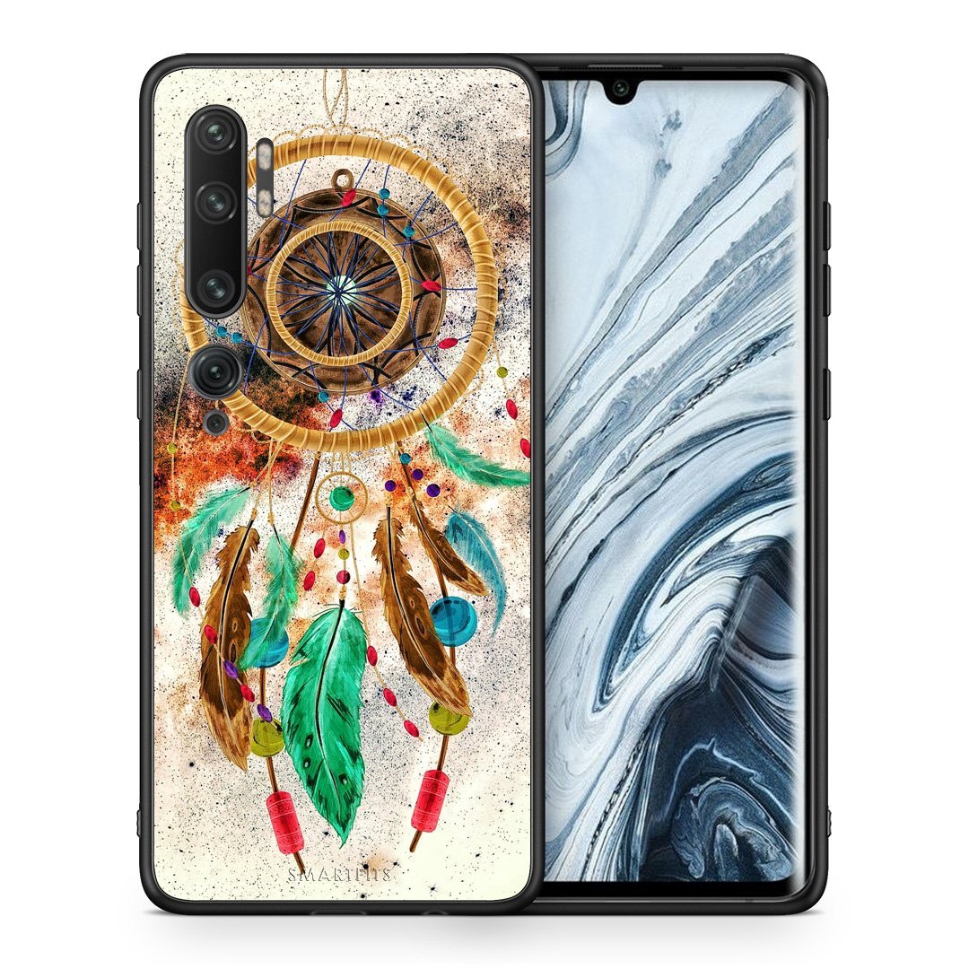 Θήκη Xiaomi Mi Note 10 Pro DreamCatcher Boho από τη Smartfits με σχέδιο στο πίσω μέρος και μαύρο περίβλημα | Xiaomi Mi Note 10 Pro DreamCatcher Boho case with colorful back and black bezels
