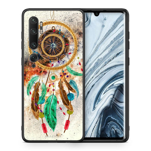 Θήκη Xiaomi Mi Note 10 Pro DreamCatcher Boho από τη Smartfits με σχέδιο στο πίσω μέρος και μαύρο περίβλημα | Xiaomi Mi Note 10 Pro DreamCatcher Boho case with colorful back and black bezels