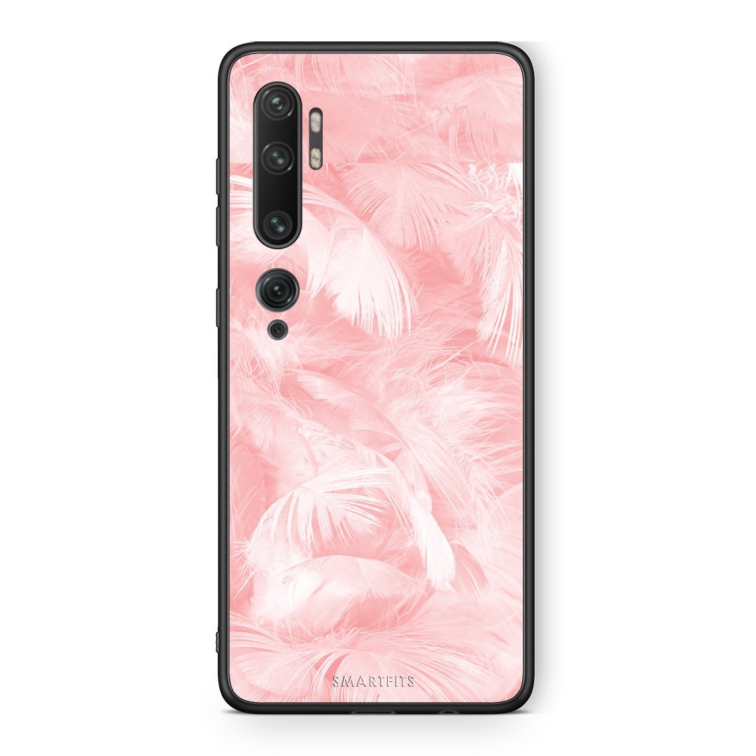 33 - Xiaomi Mi Note 10 Pro Pink Feather Boho case, cover, bumper