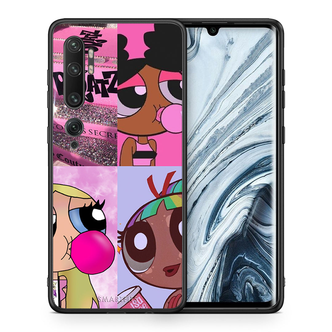 Θήκη Αγίου Βαλεντίνου Xiaomi Mi Note 10 / 10 Pro Bubble Girls από τη Smartfits με σχέδιο στο πίσω μέρος και μαύρο περίβλημα | Xiaomi Mi Note 10 / 10 Pro Bubble Girls case with colorful back and black bezels