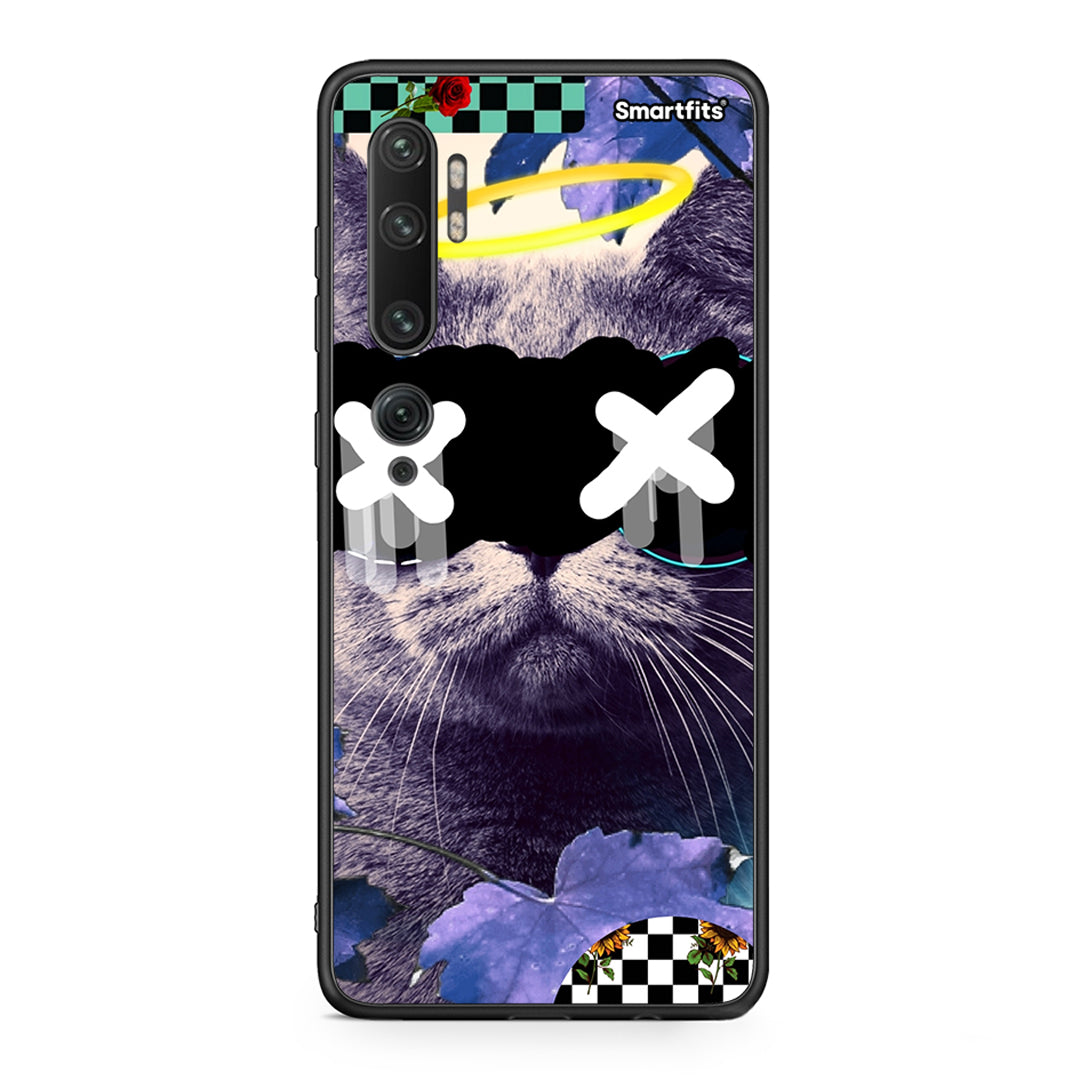 Xiaomi Mi Note 10 Pro Cat Collage θήκη από τη Smartfits με σχέδιο στο πίσω μέρος και μαύρο περίβλημα | Smartphone case with colorful back and black bezels by Smartfits