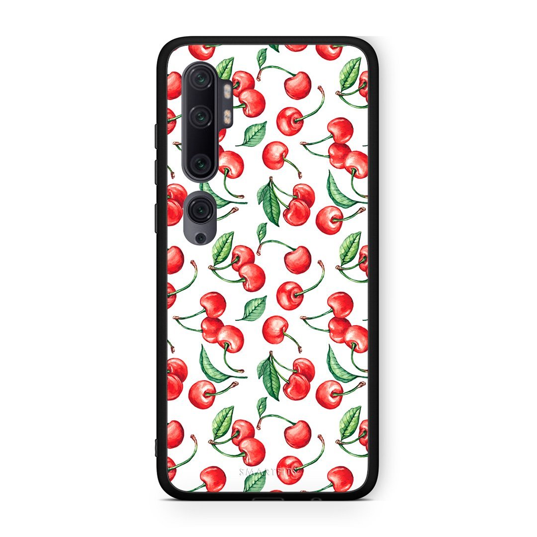 Xiaomi Mi Note 10 Pro Cherry Summer θήκη από τη Smartfits με σχέδιο στο πίσω μέρος και μαύρο περίβλημα | Smartphone case with colorful back and black bezels by Smartfits