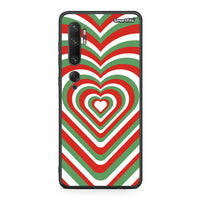 Thumbnail for Xiaomi Mi Note 10 Pro Christmas Hearts θήκη από τη Smartfits με σχέδιο στο πίσω μέρος και μαύρο περίβλημα | Smartphone case with colorful back and black bezels by Smartfits