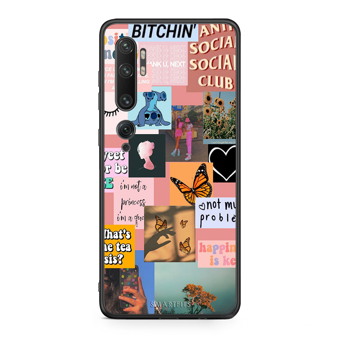 Xiaomi Mi Note 10 / 10 Pro Collage Bitchin Θήκη Αγίου Βαλεντίνου από τη Smartfits με σχέδιο στο πίσω μέρος και μαύρο περίβλημα | Smartphone case with colorful back and black bezels by Smartfits