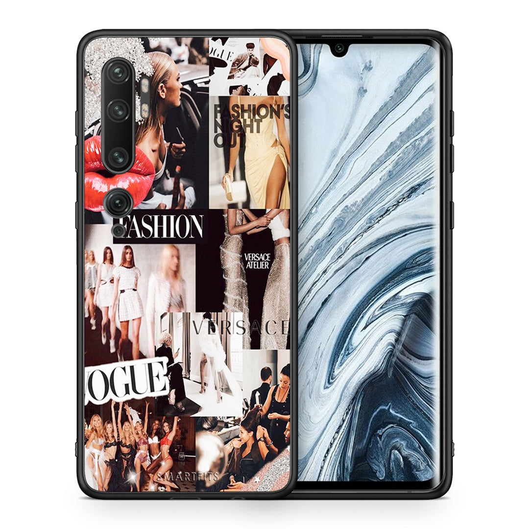Θήκη Αγίου Βαλεντίνου Xiaomi Mi Note 10 / 10 Pro Collage Fashion από τη Smartfits με σχέδιο στο πίσω μέρος και μαύρο περίβλημα | Xiaomi Mi Note 10 / 10 Pro Collage Fashion case with colorful back and black bezels