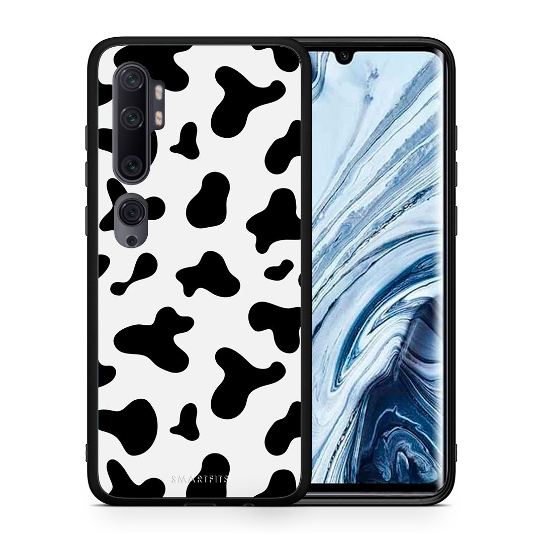 Θήκη Xiaomi Mi Note 10 Pro Cow Print από τη Smartfits με σχέδιο στο πίσω μέρος και μαύρο περίβλημα | Xiaomi Mi Note 10 Pro Cow Print case with colorful back and black bezels