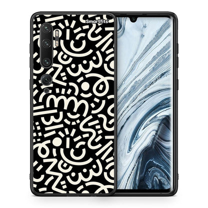 Θήκη Xiaomi Mi Note 10 / 10 Pro Doodle Art από τη Smartfits με σχέδιο στο πίσω μέρος και μαύρο περίβλημα | Xiaomi Mi Note 10 / 10 Pro Doodle Art case with colorful back and black bezels