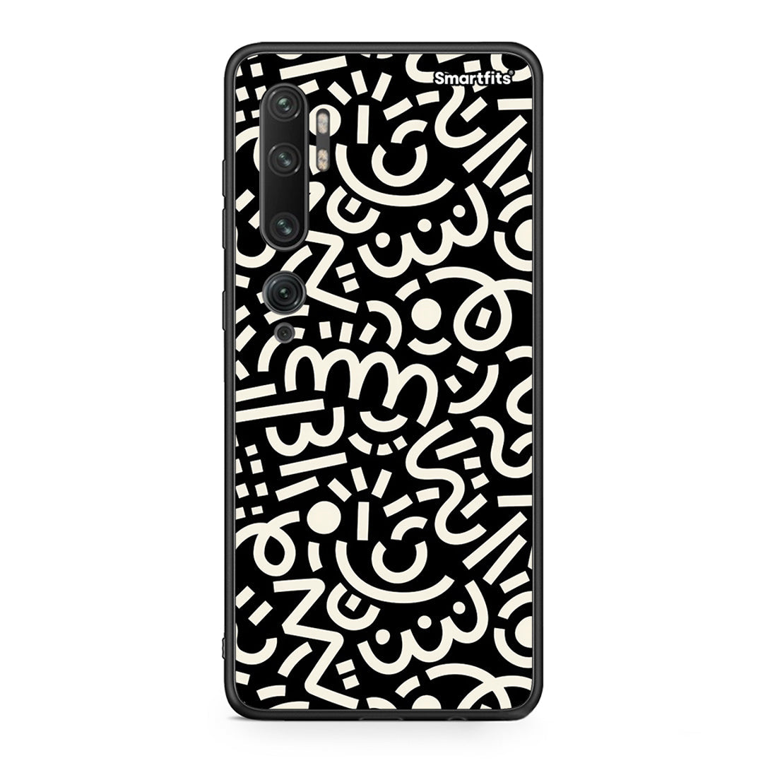 Xiaomi Mi Note 10 / 10 Pro Doodle Art Θήκη από τη Smartfits με σχέδιο στο πίσω μέρος και μαύρο περίβλημα | Smartphone case with colorful back and black bezels by Smartfits