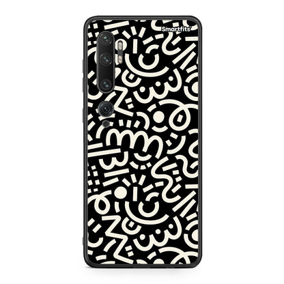 Xiaomi Mi Note 10 / 10 Pro Doodle Art Θήκη από τη Smartfits με σχέδιο στο πίσω μέρος και μαύρο περίβλημα | Smartphone case with colorful back and black bezels by Smartfits