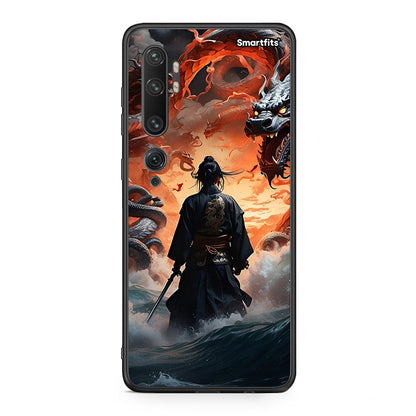 Xiaomi Mi Note 10 Pro Dragons Fight θήκη από τη Smartfits με σχέδιο στο πίσω μέρος και μαύρο περίβλημα | Smartphone case with colorful back and black bezels by Smartfits