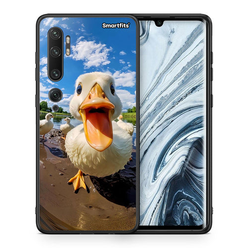 Θήκη Xiaomi Mi Note 10 Pro Duck Face από τη Smartfits με σχέδιο στο πίσω μέρος και μαύρο περίβλημα | Xiaomi Mi Note 10 Pro Duck Face case with colorful back and black bezels