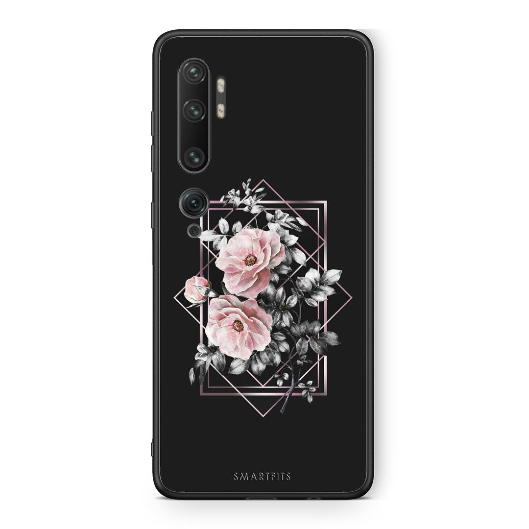 4 - Xiaomi Mi Note 10 Pro Frame Flower case, cover, bumper