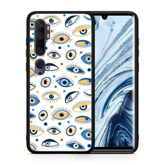 Θήκη Xiaomi Mi Note 10 Pro Ftou Ftou από τη Smartfits με σχέδιο στο πίσω μέρος και μαύρο περίβλημα | Xiaomi Mi Note 10 Pro Ftou Ftou case with colorful back and black bezels