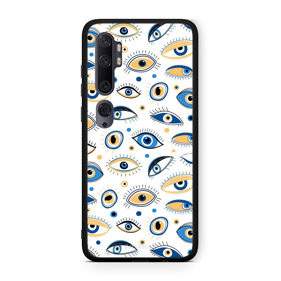 Xiaomi Mi Note 10 Pro Ftou Ftou θήκη από τη Smartfits με σχέδιο στο πίσω μέρος και μαύρο περίβλημα | Smartphone case with colorful back and black bezels by Smartfits