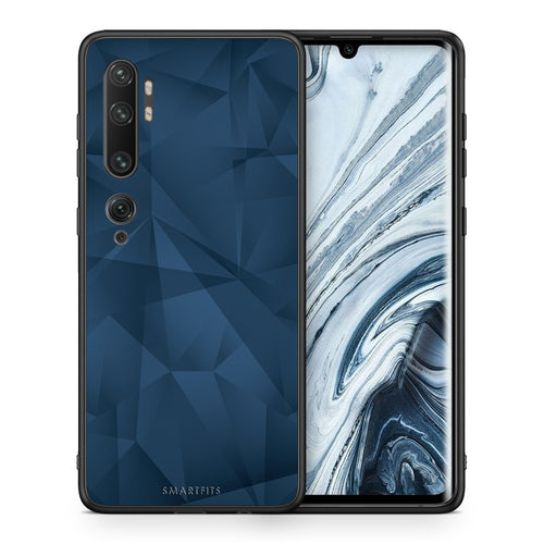 Θήκη Xiaomi Mi Note 10 Pro Blue Abstract Geometric από τη Smartfits με σχέδιο στο πίσω μέρος και μαύρο περίβλημα | Xiaomi Mi Note 10 Pro Blue Abstract Geometric case with colorful back and black bezels