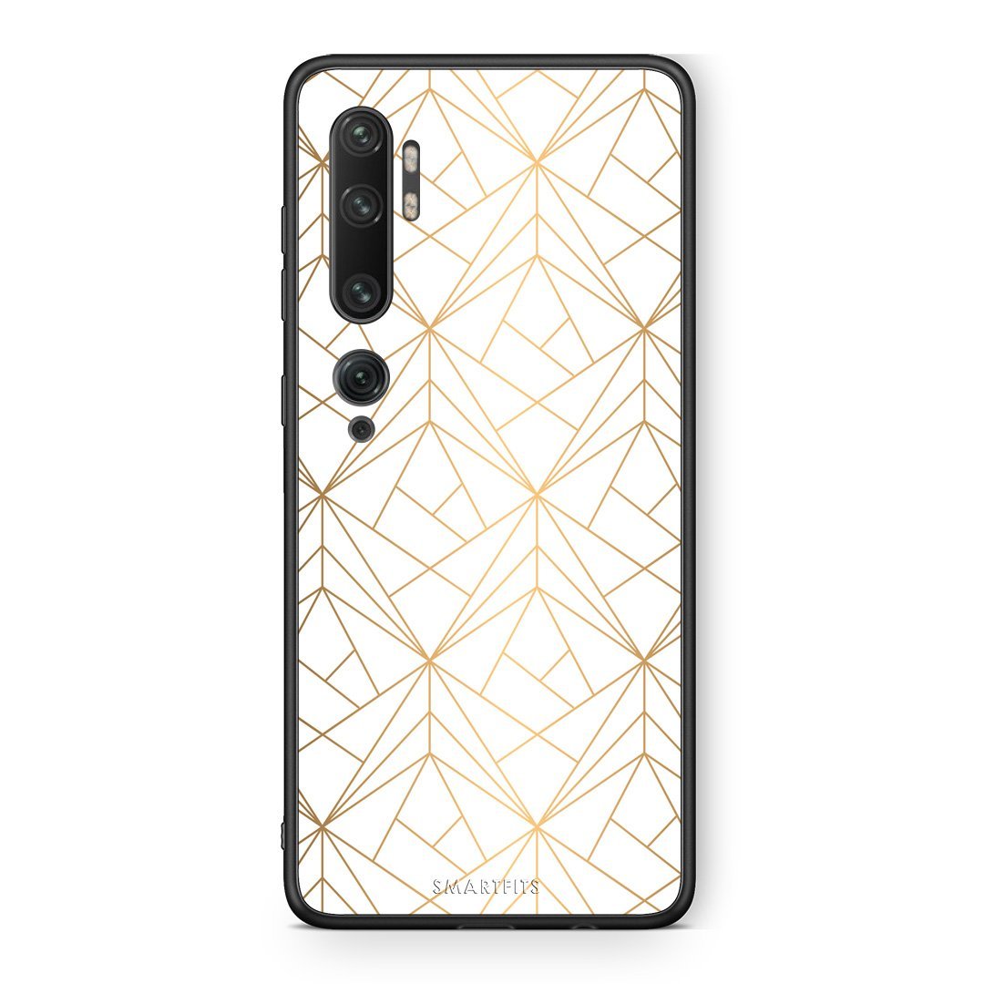 111 - Xiaomi Mi Note 10 Pro Luxury White Geometric case, cover, bumper