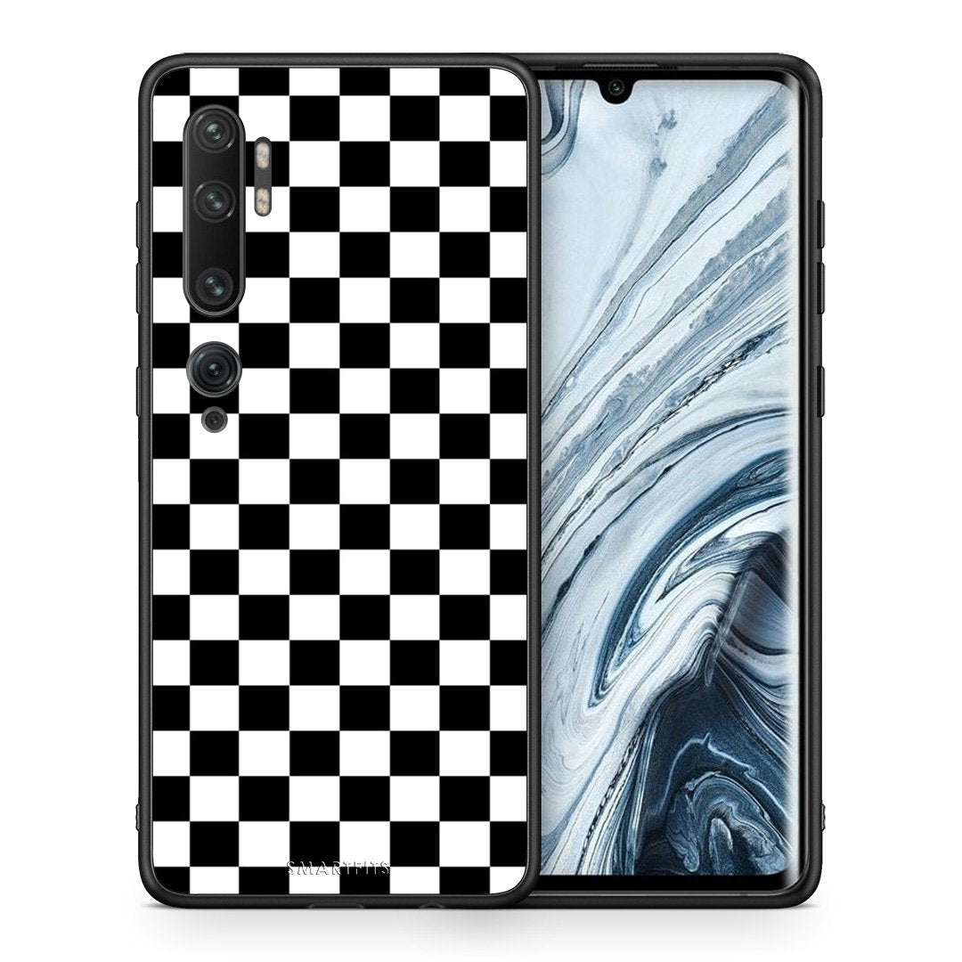 Θήκη Xiaomi Mi Note 10 Pro Squares Geometric από τη Smartfits με σχέδιο στο πίσω μέρος και μαύρο περίβλημα | Xiaomi Mi Note 10 Pro Squares Geometric case with colorful back and black bezels