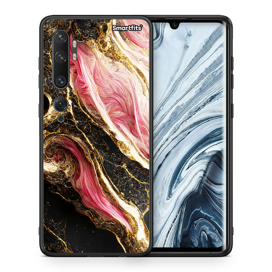 Θήκη Xiaomi Mi Note 10 Pro Glamorous Pink Marble από τη Smartfits με σχέδιο στο πίσω μέρος και μαύρο περίβλημα | Xiaomi Mi Note 10 Pro Glamorous Pink Marble case with colorful back and black bezels