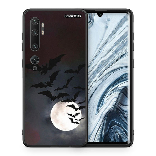 Θήκη Xiaomi Mi Note 10 / 10 Pro Halloween Bat Night από τη Smartfits με σχέδιο στο πίσω μέρος και μαύρο περίβλημα | Xiaomi Mi Note 10 / 10 Pro Halloween Bat Night case with colorful back and black bezels