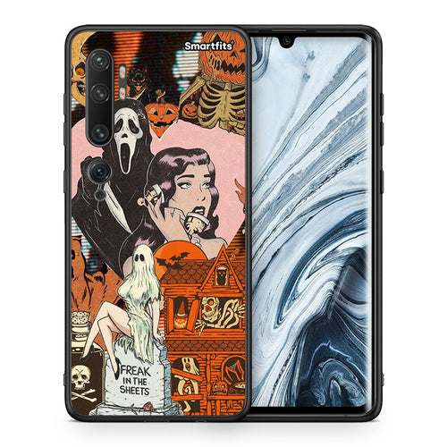 Θήκη Xiaomi Mi Note 10 / 10 Pro Halloween Collage από τη Smartfits με σχέδιο στο πίσω μέρος και μαύρο περίβλημα | Xiaomi Mi Note 10 / 10 Pro Halloween Collage case with colorful back and black bezels