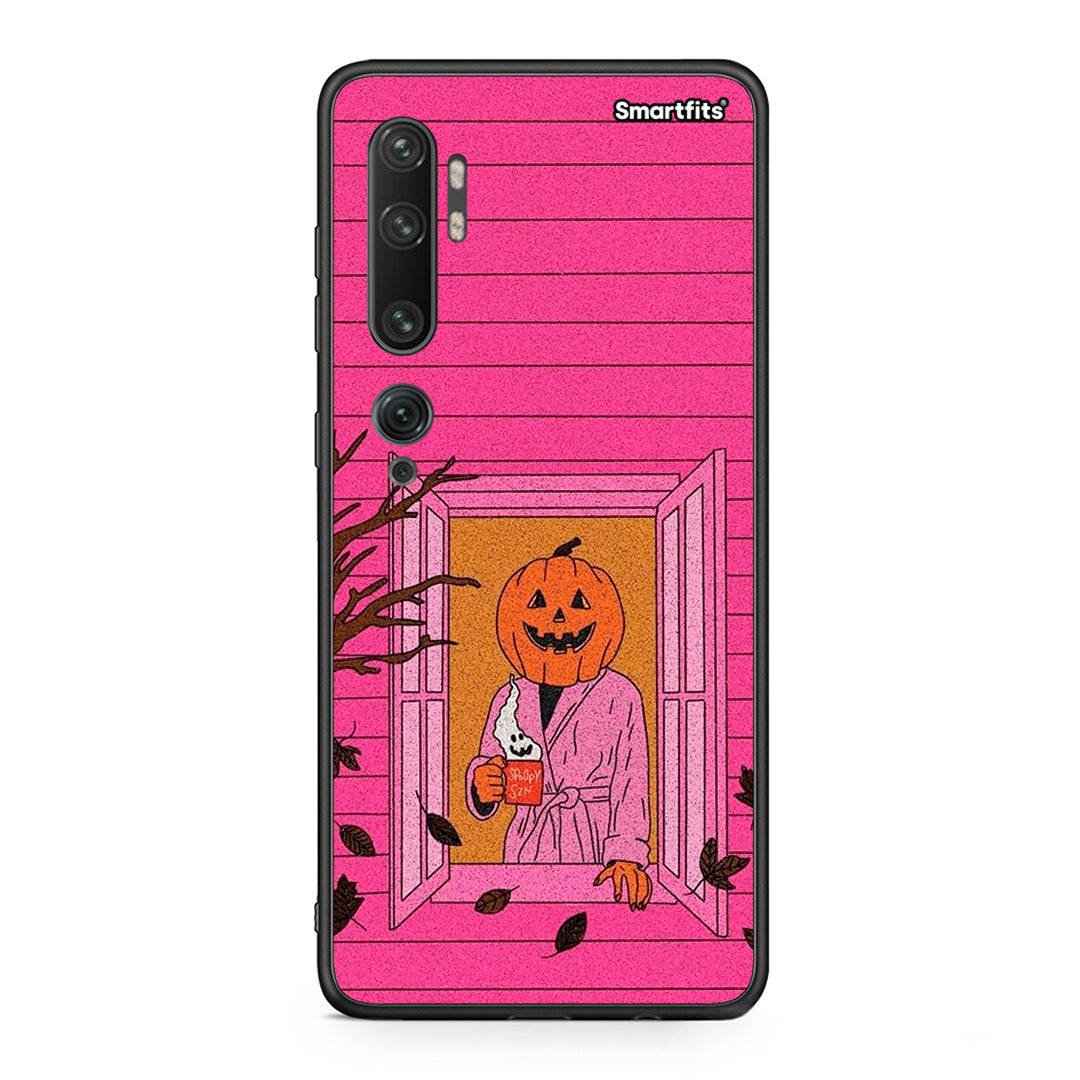 Xiaomi Mi Note 10 / 10 Pro Halloween Pumpkin Lady Θήκη από τη Smartfits με σχέδιο στο πίσω μέρος και μαύρο περίβλημα | Smartphone case with colorful back and black bezels by Smartfits