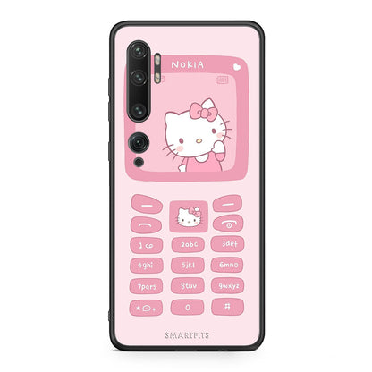 Xiaomi Mi Note 10 / 10 Pro Hello Kitten Θήκη Αγίου Βαλεντίνου από τη Smartfits με σχέδιο στο πίσω μέρος και μαύρο περίβλημα | Smartphone case with colorful back and black bezels by Smartfits