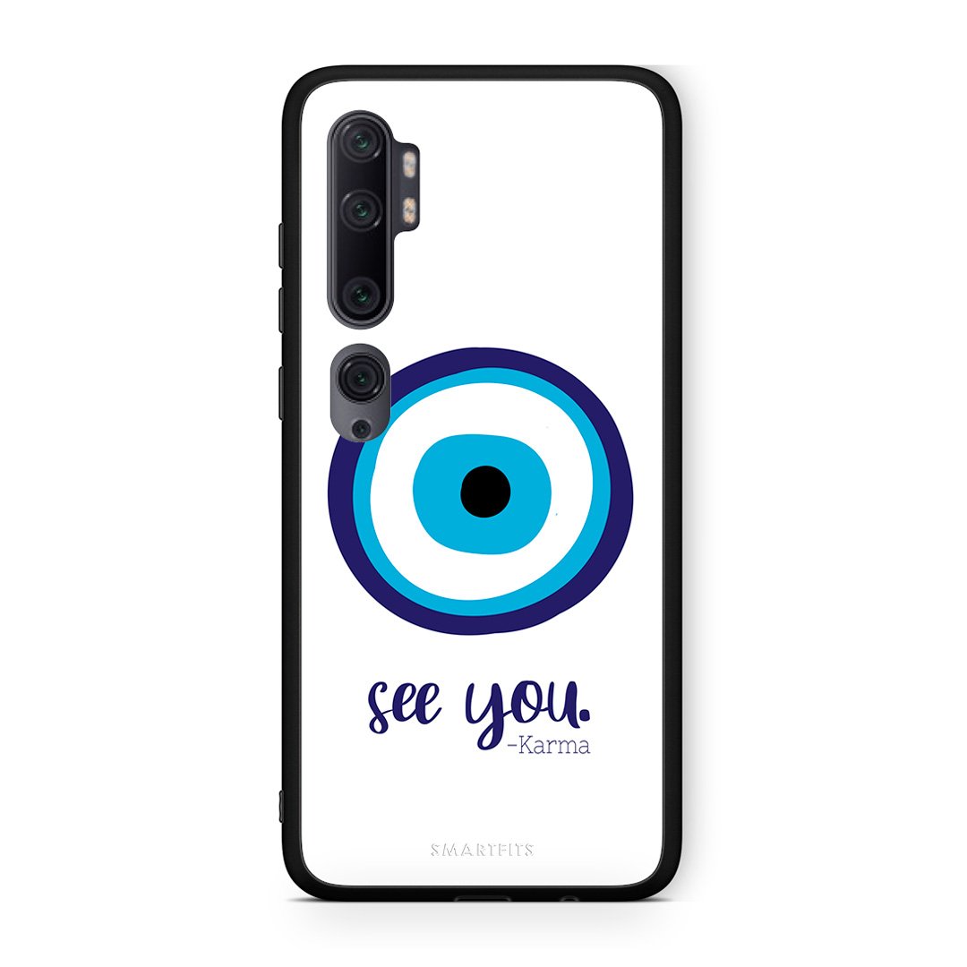 Xiaomi Mi Note 10 Pro Karma Says θήκη από τη Smartfits με σχέδιο στο πίσω μέρος και μαύρο περίβλημα | Smartphone case with colorful back and black bezels by Smartfits