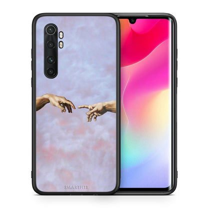 Θήκη Xiaomi Mi Note 10 Lite Adam Hand από τη Smartfits με σχέδιο στο πίσω μέρος και μαύρο περίβλημα | Xiaomi Mi Note 10 Lite Adam Hand case with colorful back and black bezels