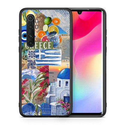 Θήκη Xiaomi Mi Note 10 Lite All Greek από τη Smartfits με σχέδιο στο πίσω μέρος και μαύρο περίβλημα | Xiaomi Mi Note 10 Lite All Greek case with colorful back and black bezels