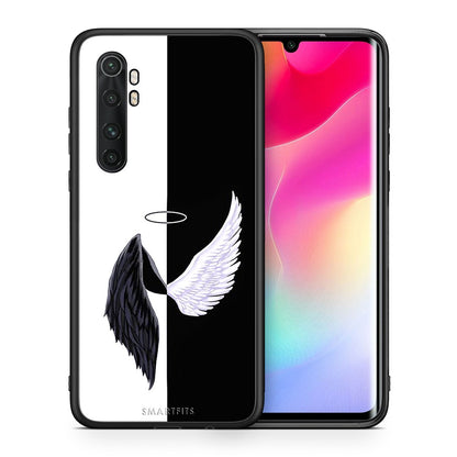 Θήκη Xiaomi Mi Note 10 Lite Angels Demons από τη Smartfits με σχέδιο στο πίσω μέρος και μαύρο περίβλημα | Xiaomi Mi Note 10 Lite Angels Demons case with colorful back and black bezels