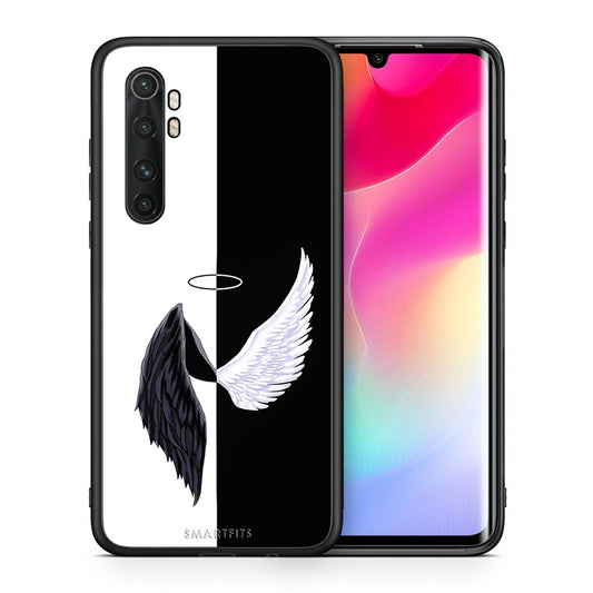 Θήκη Xiaomi Mi Note 10 Lite Angels Demons από τη Smartfits με σχέδιο στο πίσω μέρος και μαύρο περίβλημα | Xiaomi Mi Note 10 Lite Angels Demons case with colorful back and black bezels