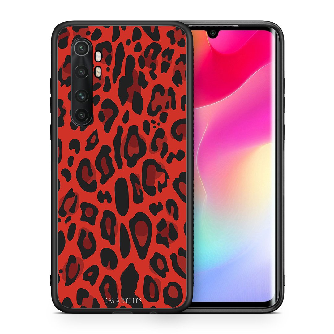 Θήκη Xiaomi Mi 10 Ultra Red Leopard Animal από τη Smartfits με σχέδιο στο πίσω μέρος και μαύρο περίβλημα | Xiaomi Mi 10 Ultra Red Leopard Animal case with colorful back and black bezels