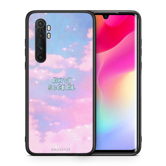 Θήκη Αγίου Βαλεντίνου Xiaomi Mi Note 10 Lite Anti Social από τη Smartfits με σχέδιο στο πίσω μέρος και μαύρο περίβλημα | Xiaomi Mi Note 10 Lite Anti Social case with colorful back and black bezels