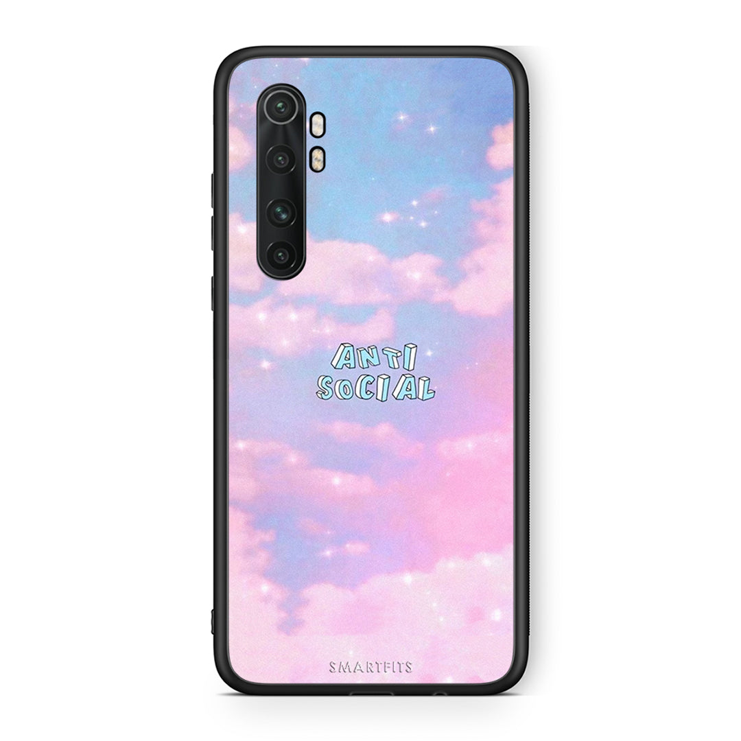 Xiaomi Mi Note 10 Lite Anti Social Θήκη Αγίου Βαλεντίνου από τη Smartfits με σχέδιο στο πίσω μέρος και μαύρο περίβλημα | Smartphone case with colorful back and black bezels by Smartfits