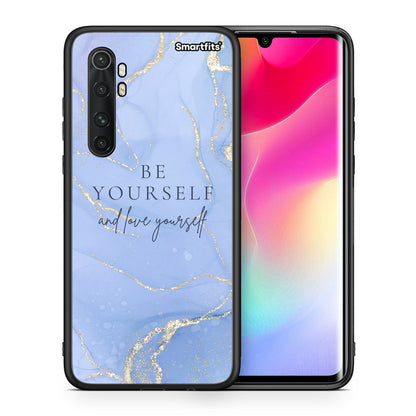 Θήκη Xiaomi Mi Note 10 Lite Be Yourself από τη Smartfits με σχέδιο στο πίσω μέρος και μαύρο περίβλημα | Xiaomi Mi Note 10 Lite Be Yourself case with colorful back and black bezels