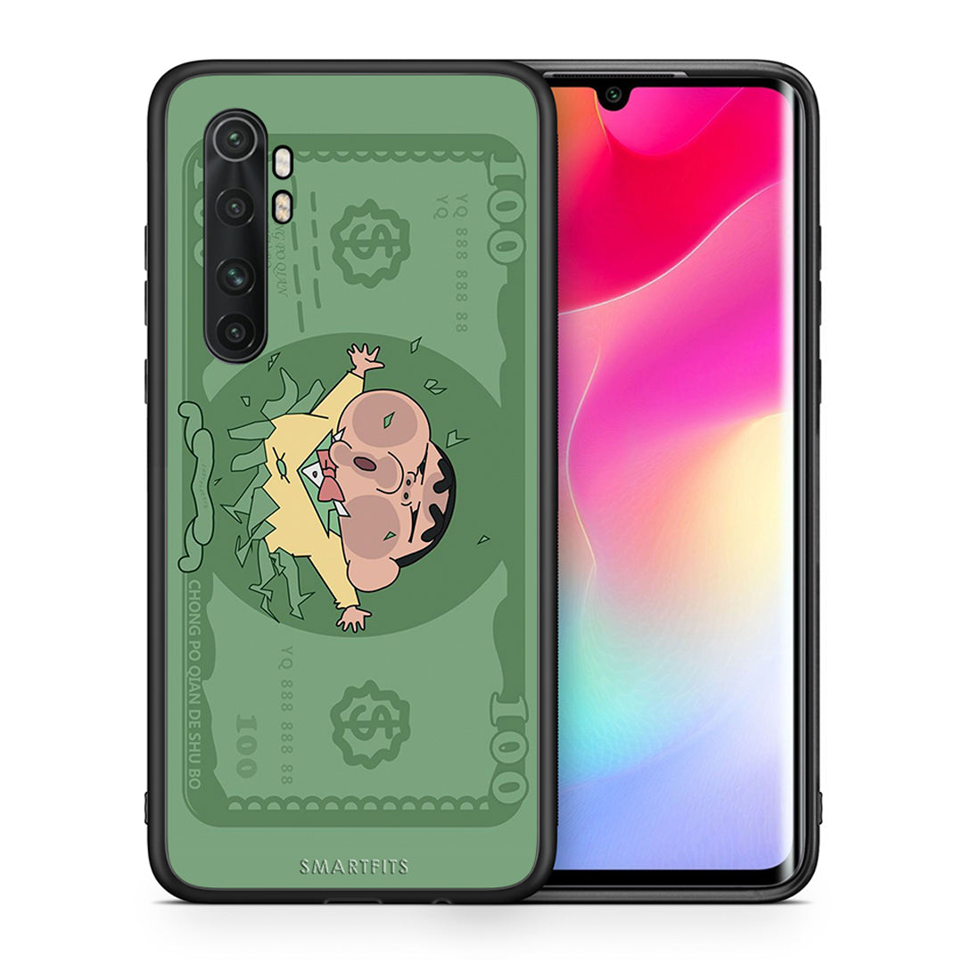 Θήκη Αγίου Βαλεντίνου Xiaomi Mi Note 10 Lite Big Money από τη Smartfits με σχέδιο στο πίσω μέρος και μαύρο περίβλημα | Xiaomi Mi Note 10 Lite Big Money case with colorful back and black bezels