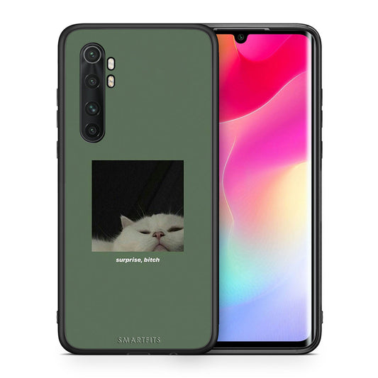 Θήκη Xiaomi Mi Note 10 Lite Bitch Surprise από τη Smartfits με σχέδιο στο πίσω μέρος και μαύρο περίβλημα | Xiaomi Mi Note 10 Lite Bitch Surprise case with colorful back and black bezels