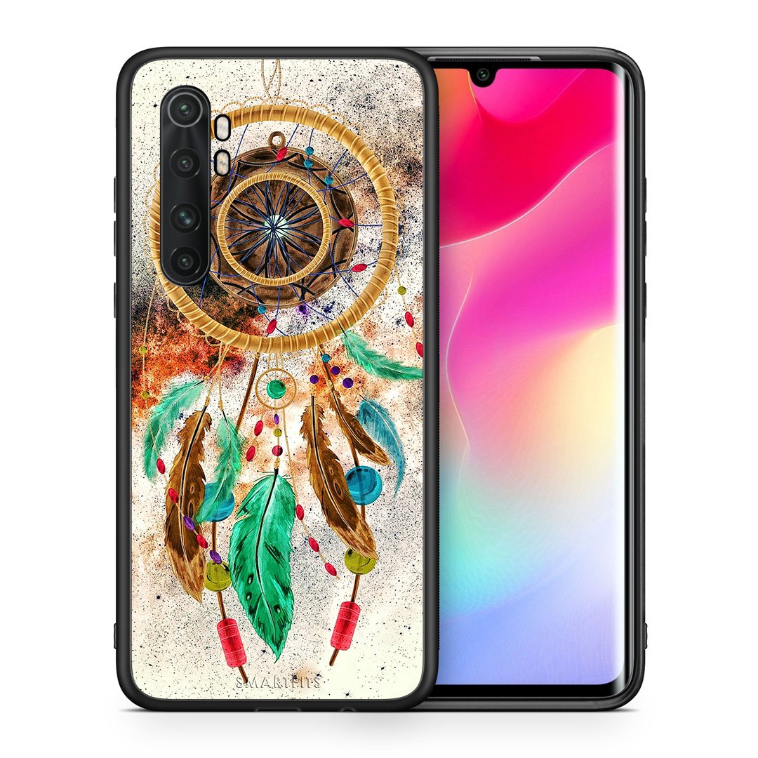 Θήκη Xiaomi Mi Note 10 Lite DreamCatcher Boho από τη Smartfits με σχέδιο στο πίσω μέρος και μαύρο περίβλημα | Xiaomi Mi Note 10 Lite DreamCatcher Boho case with colorful back and black bezels