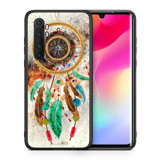 Θήκη Xiaomi Mi Note 10 Lite DreamCatcher Boho από τη Smartfits με σχέδιο στο πίσω μέρος και μαύρο περίβλημα | Xiaomi Mi Note 10 Lite DreamCatcher Boho case with colorful back and black bezels