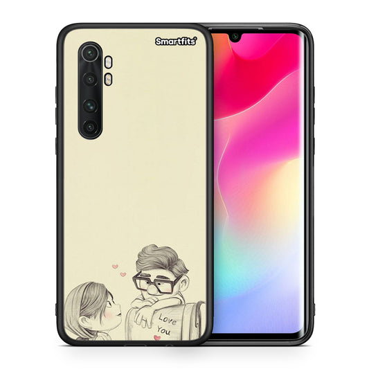 Θήκη Xiaomi Mi Note 10 Lite Carl And Ellie από τη Smartfits με σχέδιο στο πίσω μέρος και μαύρο περίβλημα | Xiaomi Mi Note 10 Lite Carl And Ellie case with colorful back and black bezels