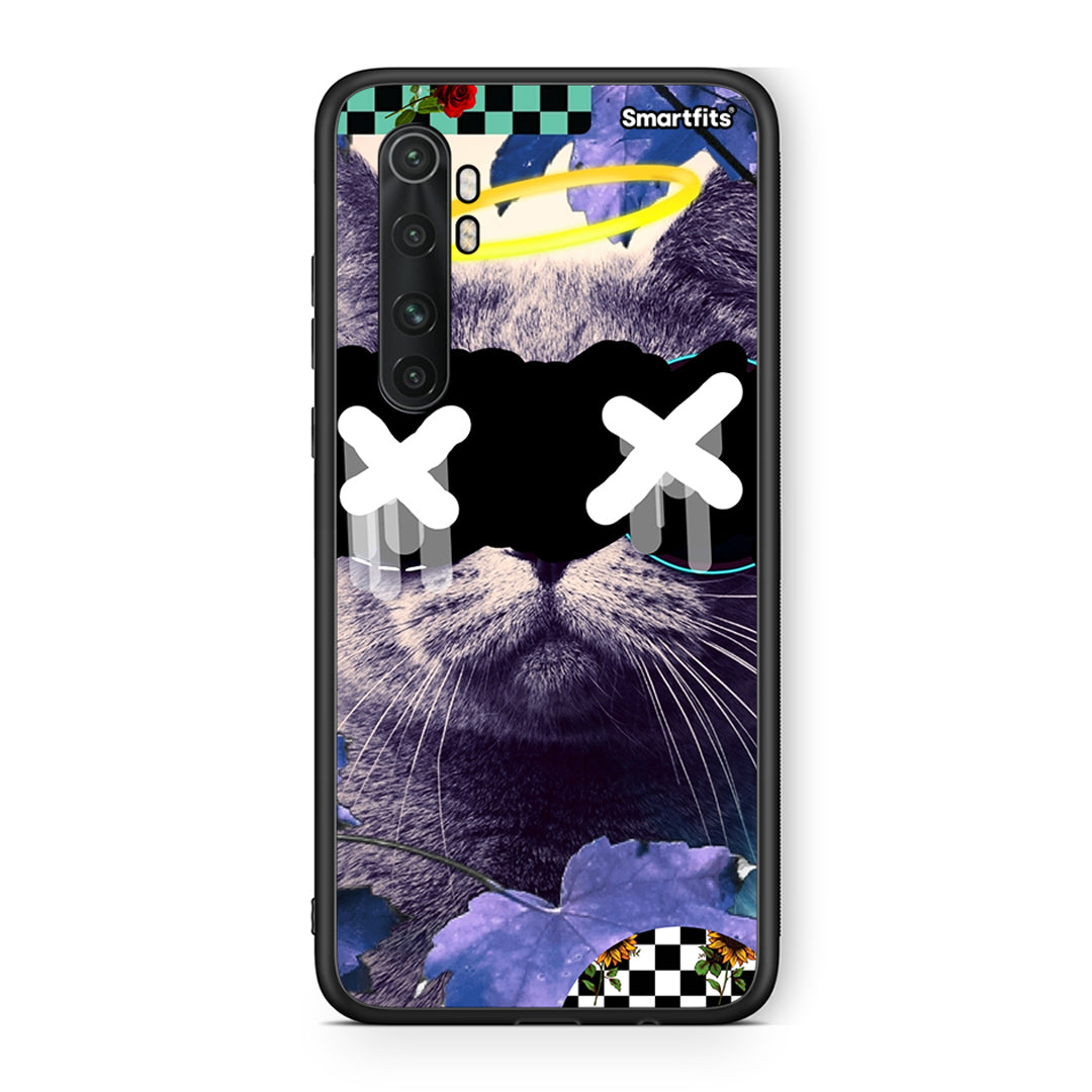Xiaomi Mi Note 10 Lite Cat Collage θήκη από τη Smartfits με σχέδιο στο πίσω μέρος και μαύρο περίβλημα | Smartphone case with colorful back and black bezels by Smartfits