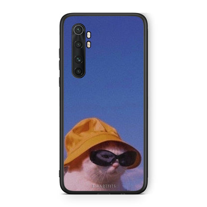 Xiaomi Mi Note 10 Lite Cat Diva θήκη από τη Smartfits με σχέδιο στο πίσω μέρος και μαύρο περίβλημα | Smartphone case with colorful back and black bezels by Smartfits