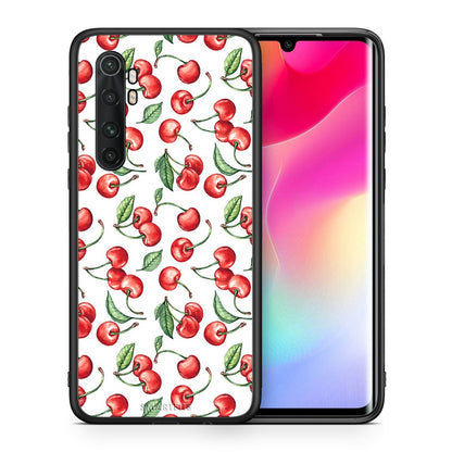 Θήκη Xiaomi Mi Note 10 Lite Cherry Summer από τη Smartfits με σχέδιο στο πίσω μέρος και μαύρο περίβλημα | Xiaomi Mi Note 10 Lite Cherry Summer case with colorful back and black bezels