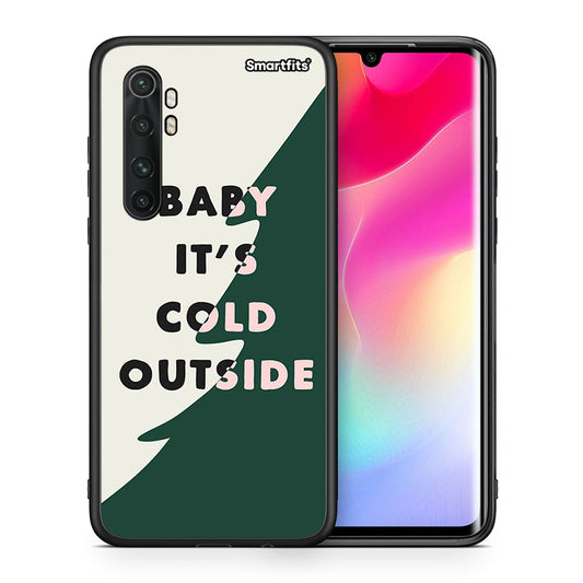 Θήκη Xiaomi Mi Note 10 Lite Cold Outside από τη Smartfits με σχέδιο στο πίσω μέρος και μαύρο περίβλημα | Xiaomi Mi Note 10 Lite Cold Outside case with colorful back and black bezels