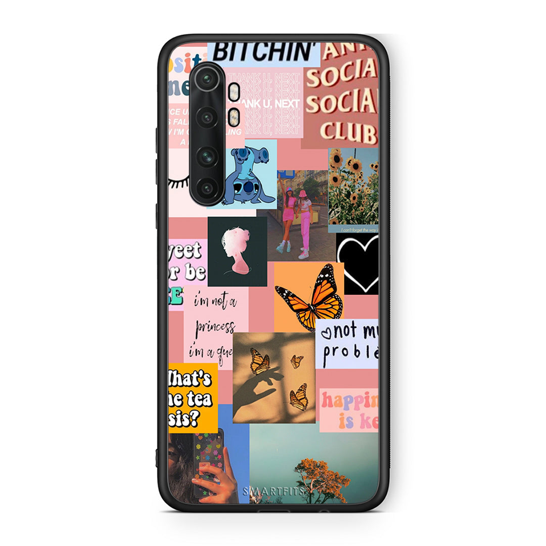 Xiaomi Mi Note 10 Lite Collage Bitchin Θήκη Αγίου Βαλεντίνου από τη Smartfits με σχέδιο στο πίσω μέρος και μαύρο περίβλημα | Smartphone case with colorful back and black bezels by Smartfits