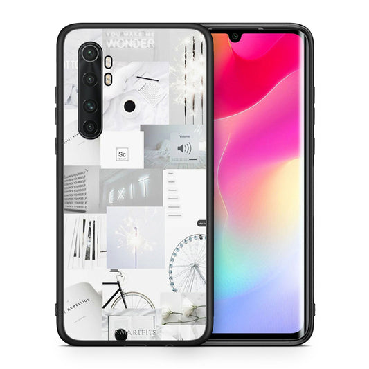 Θήκη Αγίου Βαλεντίνου Xiaomi Mi Note 10 Lite Collage Make Me Wonder από τη Smartfits με σχέδιο στο πίσω μέρος και μαύρο περίβλημα | Xiaomi Mi Note 10 Lite Collage Make Me Wonder case with colorful back and black bezels