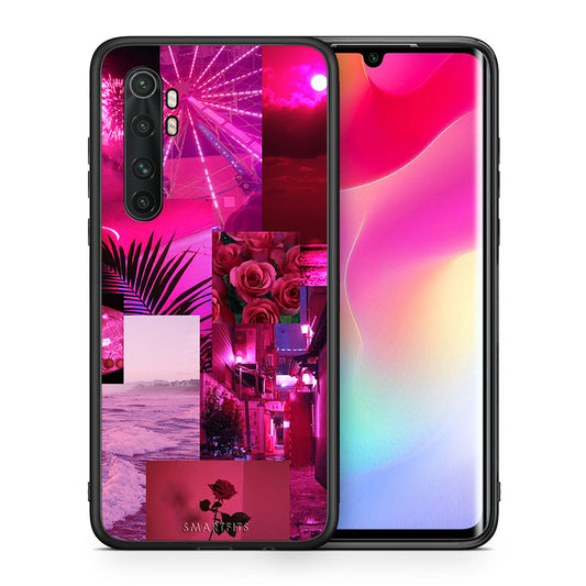 Θήκη Αγίου Βαλεντίνου Xiaomi Mi Note 10 Lite Collage Red Roses από τη Smartfits με σχέδιο στο πίσω μέρος και μαύρο περίβλημα | Xiaomi Mi Note 10 Lite Collage Red Roses case with colorful back and black bezels